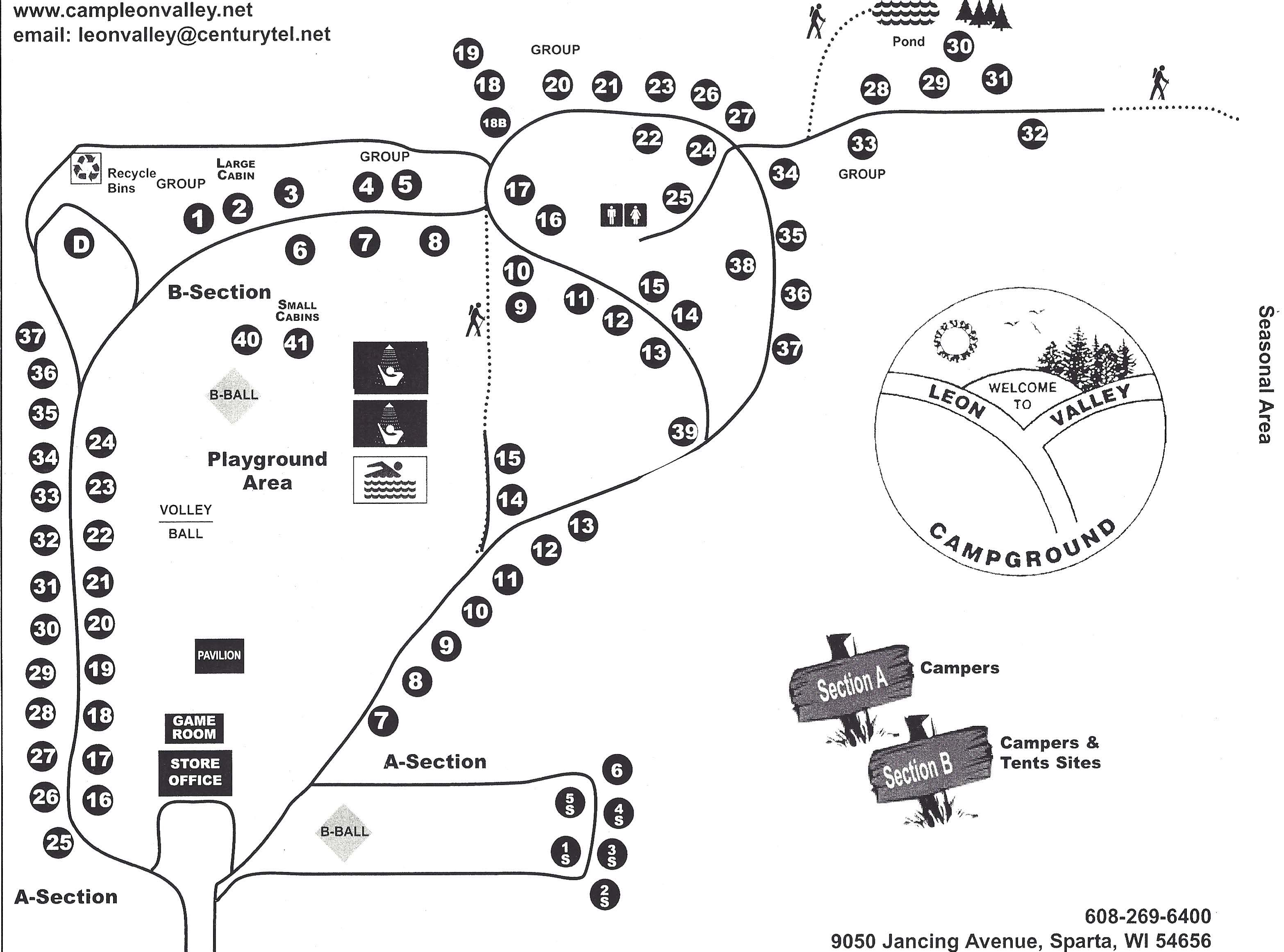 Campground Map Leon Valley Campground